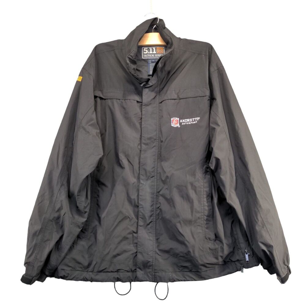 5.11 Tactical Series Men's Windbreaker Jacket Black XL Andretti Autosport Nylon